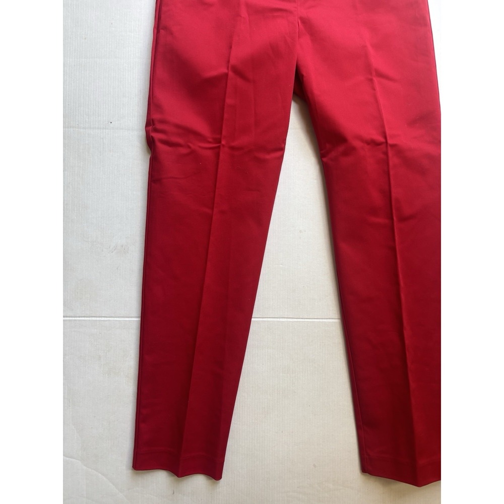 Liz Claiborne Women's Emma Slim Leg Ankle Pants Red Sz 2 - Picture 2 of 7